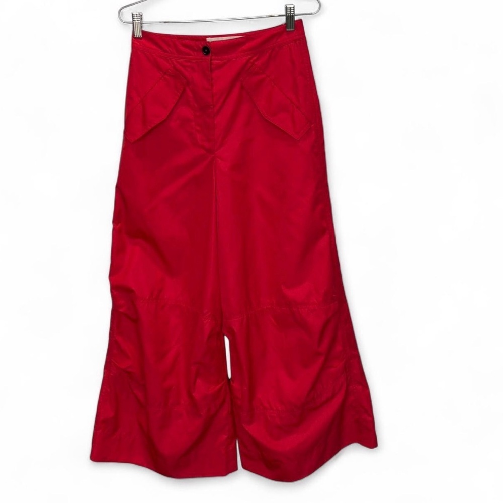 Marni red wide leg windbreaker trousers XS 0 women’s 36 designer streetwear